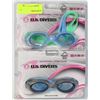 Image 1 : LOT OF 2 US DIVERS WOMENS GOGGLES