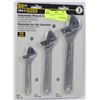 Image 1 : PACK OF 3 ADJUSTABLE WRENCH SET ,6",8",10"