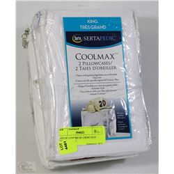 LOT OF 2 PACKS OF 2 KING SIZE PILLOWCASES