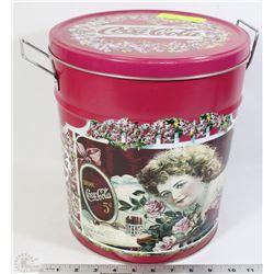 VINTAGE STYLE COCA COLA TIN WITH HANDLES