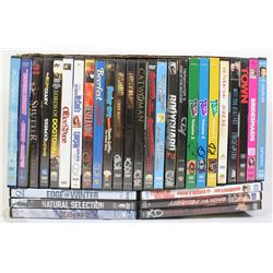 FLAT OF 31 DVDS ASSORTED