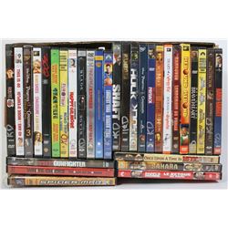 FLAT OF 31 DVDS ASSORTED