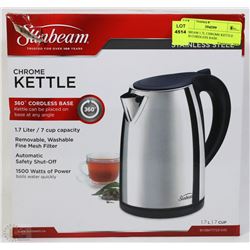 SUNBEAM 1.7L CHROME KETTLE WITH CORDLESS BASE