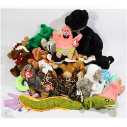 BOX W/26 COLLECTIBLE TY'S INCL. LARGE