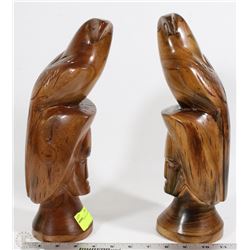 SET OF WOOD CARVINGS STAMPED FIJI