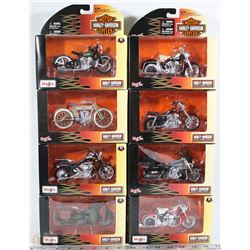 COLLECTION OF 8 MAISTO HARLEY DAVIDSON DIECAST