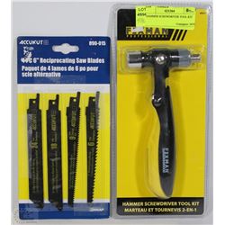 HAMMER SCREWDRIVER TOOL KIT WITH 4PC 6"