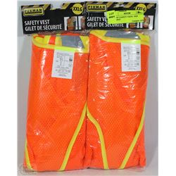 LOT OF 2 SAFETY VESTS - SIZE 2XLARGE