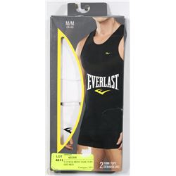 EVERLAST 2 PACK MENS TANK TOPS - WHITE -SIZE MED