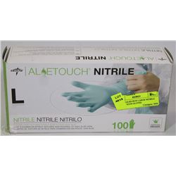 NEW SEALED BOX LARGE NITRILE ALOE TOUCH GLOVES