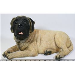LARGE BULL MASTIFF DOG STATUE 19"X10"H