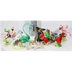 FLAT OF VARIOUS VINTAGE ESTATE BIRDS