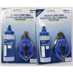 LOT OF 2 CHALK LINE REELS