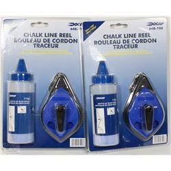 LOT OF 2 CHALK LINE REELS