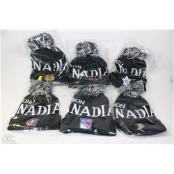 LOT OF 6 NHL MOLSON CANADIAN TOQUES