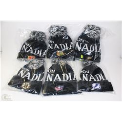 LOT OF 6 NHL MOLSON CANADIAN TOQUES
