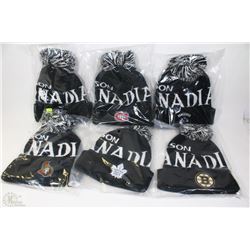 LOT OF 6 NHL MOLSON CANADIAN TOQUES