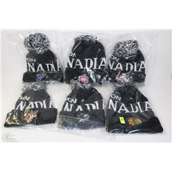 LOT OF 6 NHL MOLSON CANADIAN TOQUES