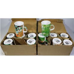 12 NEW ASSORTED COFFEE CUPS