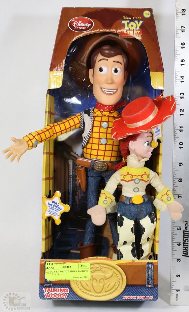 DISNEY STORE TOY STORY TALKING WOODY IN