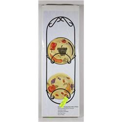 NEW DECORATIVE HANGING RACK WITH 2 PLATES