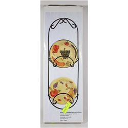 NEW DECORATIVE HANGING RACK WITH 2 PLATES