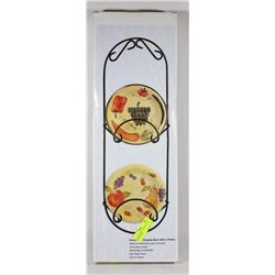 NEW DECORATIVE HANGING RACK WITH 2 PLATES
