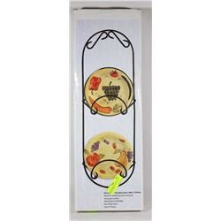 NEW DECORATIVE HANGING RACK WITH 2 PLATES