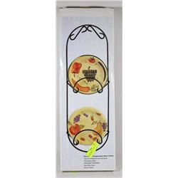 NEW DECORATIVE HANGING RACK WITH 2 PLATES
