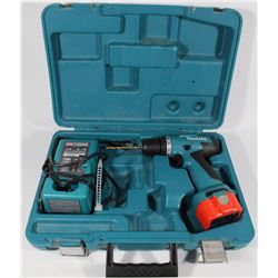 MAKITA CORDLESS DRILL 9.6V WITH BATTERY, CHARGER &