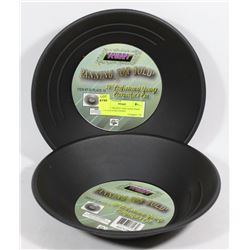 TWO 10" PROSPECTING GOLD PANS FOR GOLD RECOVERY
