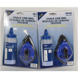 LOT OF 2 CHALK LINE REELS