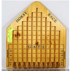 VINTAGE WOOD HORSE RACING GAME WITH