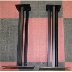 PAIR OF METAL SPEAKER STANDS