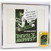 Image 1 : DEVIL'S HARVEST MARIJUANA POSTER FRAMED WITH BOOK