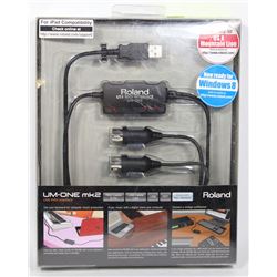 NEW ROLAND UM-ONE USB MIDI INTERFACE CABLE