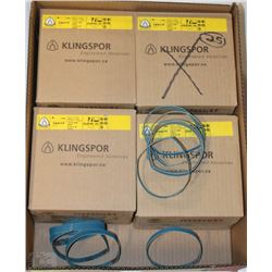 BOX OF ASSORTED KLINGSPOR SANDING BELTS