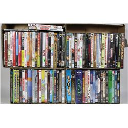 4 BOXES OF ASSORTED DVDS INCL CHILDREN'S AND