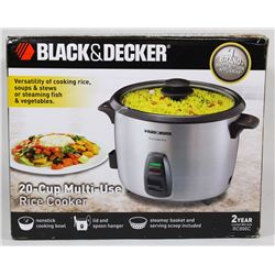BLACK & DECKER 20-CUP MULTI-USE RICE COOKER