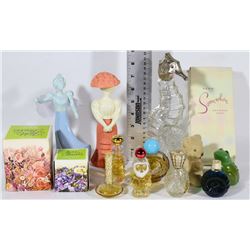 FLAT WITH ASSORTED AVON COLLECTIBLES