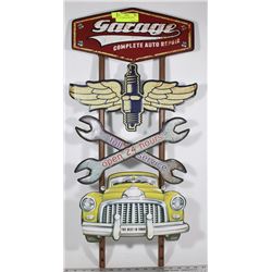 METAL GARBAGE SIGN 28"X13"