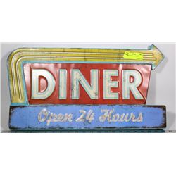 DINER METAL SIGN 22"X11.5"