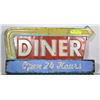 Image 1 : DINER METAL SIGN 22"X11.5"