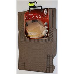 WEATHER TECH CLASSIC CAR MAT SET FRONT ONLY BROWN