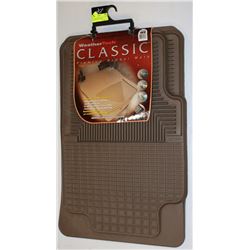 WEATHER TECH CLASSIC CAR MAT SET FRONT ONLY BROWN