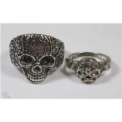 LOT OF 2 BIKER RINGS SZ10
