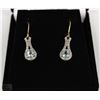 Image 1 : #25 GENUINE BLUE TOPAZ &CZ EARRINGS