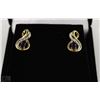 Image 1 : #22 GENUINE AMETHYST & CZ EARRINGS
