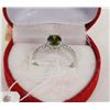 Image 1 : #34  PERIDOT& CZ  RING