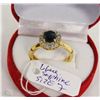 Image 1 : #36 NATURAL BLUE SAPPHIRE & CZ RINGS